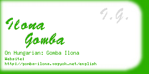 ilona gomba business card